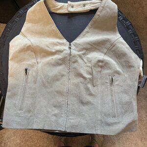 ***SOLD****Wilson Leather Tan Suede Halter Top Size Small